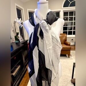 Peace Love World Woven Print Scarf  ‘HALF FULL’